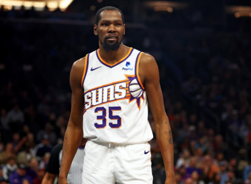 DISAPPOINTING:  Kevin Durant’s first full season in Phoenix ends in disappointment, Will he be playing for another team next season?