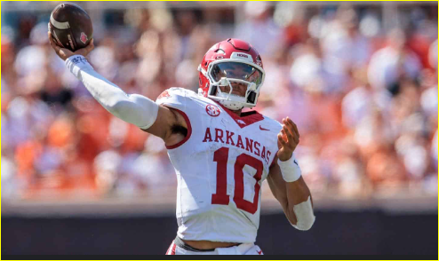 AMAZING: Arkansas QB Taylen Green named Walter Camp Offensive Player of the Week